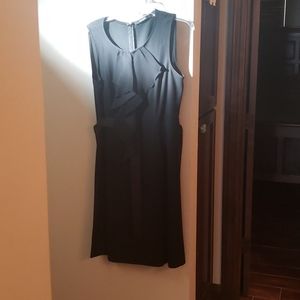 Ruffle front dress with belt